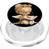 Student Reader Teacher Theme Library Gra Alato Ragazza Aperto Libro Lettura Libro Amante Grafica Angelo Bambino PopSockets PopGrip per MagSafe