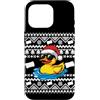 Luvduckmal Custodia per iPhone 16 Pro Anatra Natale Holiday Fun Bath Rubber Toy Xmas