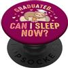 Funny Lazy Girl Graduation Sloth Class o Lazy Girl Graduazione Bradipo Coquette Bow High School College PopSockets PopGrip Adesivo