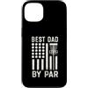 Disc Golf Dad Gear Fathers Day Store Custodia per iPhone 13 Best Dad By Par Disc Golf Festa del papà Frisbee con bandiera americana