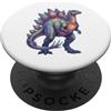 Dinosaur Paleontology Science Stegosauro Dinosauro Paleontologia Erbivoro Preistorico PopSockets PopGrip Adesivo