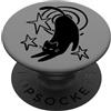 Y2K 90s Funny Cat Tomcat Kitten Art Y2K 90s Carino Sleepy Gatto Tomcat Stretching sotto Starry Tail PopSockets PopGrip Adesivo