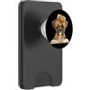 Teacher Student Reader Library Bookworm Fiocco rotondo con grafica a forma di carlino, libro che legge un amante del cane PopSockets PopWallet per MagSafe