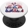 Fireworks Gnomes 4th of July USA Flag Ba Fuochi d'artificio gnomi 4 luglio bandiera americana con palloncini PopSockets PopGrip Adesivo