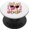 Chihuahua Kisses Valentine Co Carino Chihuahua Cuore Occhiali da sole San Valentino Puppy Love PopSockets PopGrip Adesivo