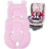 Fancysky Riduttore per seggiolino auto Fancysky, cuscino universale per passeggino, ideale per l'estate. Riduttore per seggiolino, cuscino per neonati, compatibile con seggiolini auto e passeggini. (Rosa)