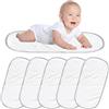 WIYETY Fasciatoio riutilizzabile per pannolini: 6 pezzi, fasciatoio per bambini, 30 x 60 cm, lavabile, delicato e protettivo, comfort per bambini, bianco