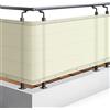 Sol Royal Frangivista e Telo Frangivento per Balconi 90x500 cm in 160g/m PES - Frangivista Balcone Impermeabile & Protezione UV - Schermi Privacy con Occhielli Crema - SolVision PB2