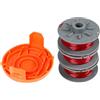 CDIYTOOL 5364 Bobina di ricambio per decespugliatore, compatibile con Gardena Turbo Trimmer SmallCut articolo 2401, bobina da 1,6 mm per tagliaerba Gardena 5364, con copertura 5328-20 (3 bobine + 1