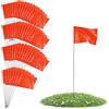 QIANAI 50 Pcs Bandiere Giardino, Bandiera Dell'Irrigazione, Bandiere di Segnalazione, Bandiere Marcatura Costruzione, Bandiera Arancione Segnaletica Stradale, Bandiere Addestramento Stazionario Cani