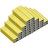 PATIKIL 26/6 Graffette Standard, Confezione 10 10000pz 1/4 Lunghezza Gamba Graffette a Punto Scalpello Flat Clinch Senza Inceppamenti per Sparapunti Scrivania Ufficio Casa, Giallo