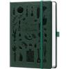HwxBen Ricettario da Scrivere A5 con Indice - Quaderno Ricette da Compilare, Libro di Cucina, Meal Prep Libro, Quaderno per Ricette con Copertina Rigida- Verde scuro