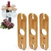 Zuxbolf 3 Pz Porta Bottiglie di Vino e Bicchieri in Legno,Supporto per Bicchieri da Vino in Legno,Portabottiglie Vintage per Casa, Bar, Cucina e Sala da Pranzo