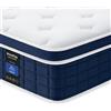 Inofia Ace Hybrid, 90x200 cm, altezza 26 cm, materasso semi-rigido H3, 7 zone, con 100 notti di prova, materasso ortopedico per un sonno ristoratore. (H3/26cm, 90X200cm)