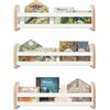 MAMOI Set di 3 mensole per bambini, libreria in legno, mensole montessori, mensole da parete per la cameretta dei bambini, organizer per libri e giocattoli, mobili per la cameretta dei bambini