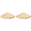Anika Living - Mensola angolare sospesa in legno, 2 misure, facile da montare, pronta da dipingere, macchiare o verniciare, accessori inclusi (28,5 cm x 28,5 cm) (Confezione da 2)