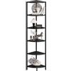 IRCPEN Scaffale Angolare a 6 Ripiani Mobile Angolare Alta Libreria Verticale in Legno 31x 31x 160 cm Per Soggiorno Camera da Letto Cucina Nero Venatura Legno CS-001B3