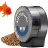 GOMETY Mangiatoia automatica per pesci acquari, alimentatrice automatica per acquario, alimentata a batteria, con timer, display LCD, mangiatoia per pesce, per pellet, polvere granulata
