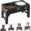 GUUSII HOME Ciotole Per Cani Rialzate Porta Ciotola per Cane Rialzato Taglia Grandi Portaciotole Alza Acqua Cane Grande Supporto Alta Scodelle Alzaciotola Rialzata per Cani 43.5*24.4*33.7cm 2000ml