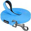 Looxmeer Guinzaglio Addestramento per Cani, Guinzaglio per Cani 3 m/5M/7M/10M/15M/20M/25M/30M, Lunghina Cane Leggero Durevole con Moschettone a D, Custodia Portabile, Blu Fluo