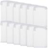 Elegaperma 12 sacchetti filtranti per acquario, 15 x 10 cm, riutilizzabili, sacchetti filtro a rete con chiusura lampo per sfere biofiltranti, pietre filtranti, anelli in ceramica (bianco)