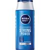 Beiersdorf NIVEA MEN Strong Power Shampoo, kräftigendes Haarshampoo ohne Silikone und Mikroplastik, Männer Shampoo mit Meeresmineralien und pH-optimierter Formel (250 ml)