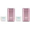 Wild - Starter kit per deodorante naturale ricaricabile con contenitore rosa aroma Fresh Cotton & Sea Salt (40g) - Senza Alluminio - Protezione Di Lunga Durata - Vegan (Confezione da 2)
