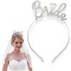 Lysjoy Cerchietto Bride, Cerchietto Bride to Be, Cerchietto Sposa, Cerchietti per Capelli Sposa con Strass, Accessori Addio al Nubilato, Decorazioni Sposa per Matrimoni (B)
