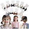 KAQILE 20 elastici per capelli per bambini, 3,5 cm, multicolore, abbastanza per l'uso quotidiano e per lo styling delle bambine