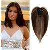 RUNRAYAY Extension per capelli da donna, copertura 3D a 360°, extension per capelli con clip, frangia a clip per uso quotidiano, 25,4 cm (chiaro annegato)