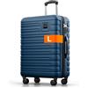 Travely Valigia in policarbonato grande 67 cm L - volume interno 60 L - valigia rigida molto robusta con rotelle morbide e serratura TSA, Valigie, valigie e trolley, valigie con rotelle