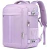 PUSLOM Zaino da Viaggio 40x20x25 per Ryanair Bagaglio a Mano Aereo 20L Piccolo Borsa da Cabina per Donna Zaini Casual 14 Pollici Zaino Porta PC con Caricatore USB per Scuola Lavoro Trekking, Viola Chiaro