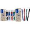 Pilot FriXion Ricariche per penna cancellabile, 4 confezioni da 3 pezzi ciascuna & FriXion Ball Clicker, set di 4 penne a scomparsa cancellabili con inchiostro termosensibile