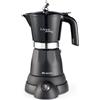 Ariete 1368 Aroma - Moka Elettrica con Autospegnimento - 6/4 tazze - Mantenimento temperatura fino a 30' - 480 Watt - Nero