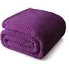 Whale Flotilla Coperta Plaid Pile in Flanella, Coperta Morbida e Calda per Divano Letto Singolo e Matrimoniale, 130 x 170 cm, Viola
