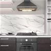 Kina Adesivo Paraschizzi Cucina Effetto Marmo, 60x100 cm | Lavabile, Antimacchia, Antigraffio, Ignifugo, Idrorepellente, Misura 60x100 cm
