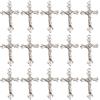 SUNNYCLUE 1 scatola Da 50 pezzi Rosario Croce Ciondoli Crocifisso Pasquale Rosari Stile Tibetano Sfuso Vinatge Ciondoli Croce Argento Antico per Forniture per La Creazione di Gioielli Fai Da Te Collan