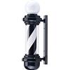 precious harvest Palo del barbiere 68cm, sorgente luminosa a LED, luminoso superiore, montaggio a parete, lampada rotante da barbiere in bianco e nero, insegne classiche per parrucchiere