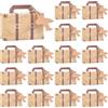 Wisebom 50 Pcs Mini Scatoline Portaconfetti Matrimonio, Vintage Kraft Sacchetto di Caramelle Bomboniere Scatole Regalo con Etichette e Spago di Juta per Matrimonio Compleanno Viaggio Party Themed