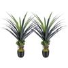 Keeplush Piante Artificiali di Agave Spinose da 4 Piedi, Piante Artificiali da Esterno Resistenti ai Raggi UV, 115cm Piccole Piante Artificiali da Interno Perfette per Ingresso Anteriore, Patio, Casa