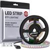 BTF-LIGHTING SK6812RGBW (WS2812B RGBW) RGB + bianco naturale Individualmente indirizzabile 1m 144 LED/pixel/m Flessibile 4 colori in 1 LED sogna colorato Striscia LED IP65 impermeabile DC5VPCB bianco