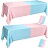 PTECDROTS 4 tovaglie per rivelare il genere, decorazioni per la tavola, colori assortiti, tovaglie rettangolari rosa e blu, per ragazzi o ragazze, 130 x 220 cm