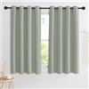 KGORGE Tende Oscuranti Camera da Letto per Interni Tenda Corta Termica Isolante Freddo e Caldo Curtains per Piccole Finestre con Anelli 2 Pezzi L 140 x A 160 CM, Verde Salvia