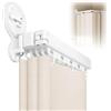 Peelanmall Asta per tenda da doccia con ventose, 3 pieghe, 70 - 104 cm, senza fori, asta telescopica per finestre, divisori e cucine