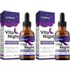 VITATIV® VITA NIGHT Melatonina Pura in Gocce per Dormire | Integratore per il Sonno che Contribuisce a Riposare Meglio | 50ml | 1000 gocce | MADE IN ITALY (Confezione da 2)