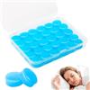 STOAT 15/30 Pezzi Tappi Auricolari in Silicone Blu Riutilizzabili Modellabili, Impermeabili Antiacustici per Dormire Nuotare Aereo, Protezione Udito Contro Russamento e Rumore (30 pz)