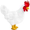 Tiny Heart Realistico gallo bianco peluche, morbido e realistico, animale di pollo imbottito, arredamento per la casa a forma di pollame, adatto per bambini finti 45 cm/15in