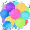 TUSRAC 12 Pezzi Palloncini D'acqua Riutilizzabili, Palloncini D'acqua Autosigillanti e Riempimento Rapido, Pallone D'acqua Non Magnetico per Giochi Estate Bambini e Adulti All'aperto, Giardini,Spiaggia Feste