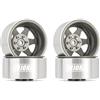 INJORA 1.9 Beadlock Cerchi Ruota Orlo Disassamento -8,9 mm Metallo Hub Piatti Profondi per 1/10 RC Crawler Auto TRX4 Axial SCX10 90046 UTB18 ，Grigio