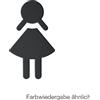 Hewi Universal targhetta bagno, donne, 801.91.020 90, Universal nero profondo [Accessori Bagno > Targhette Bagno]